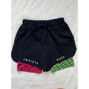 Invicta Kuru 2-in-1 Shorts Mens Black Giyu Tomioka Anime Gym S
